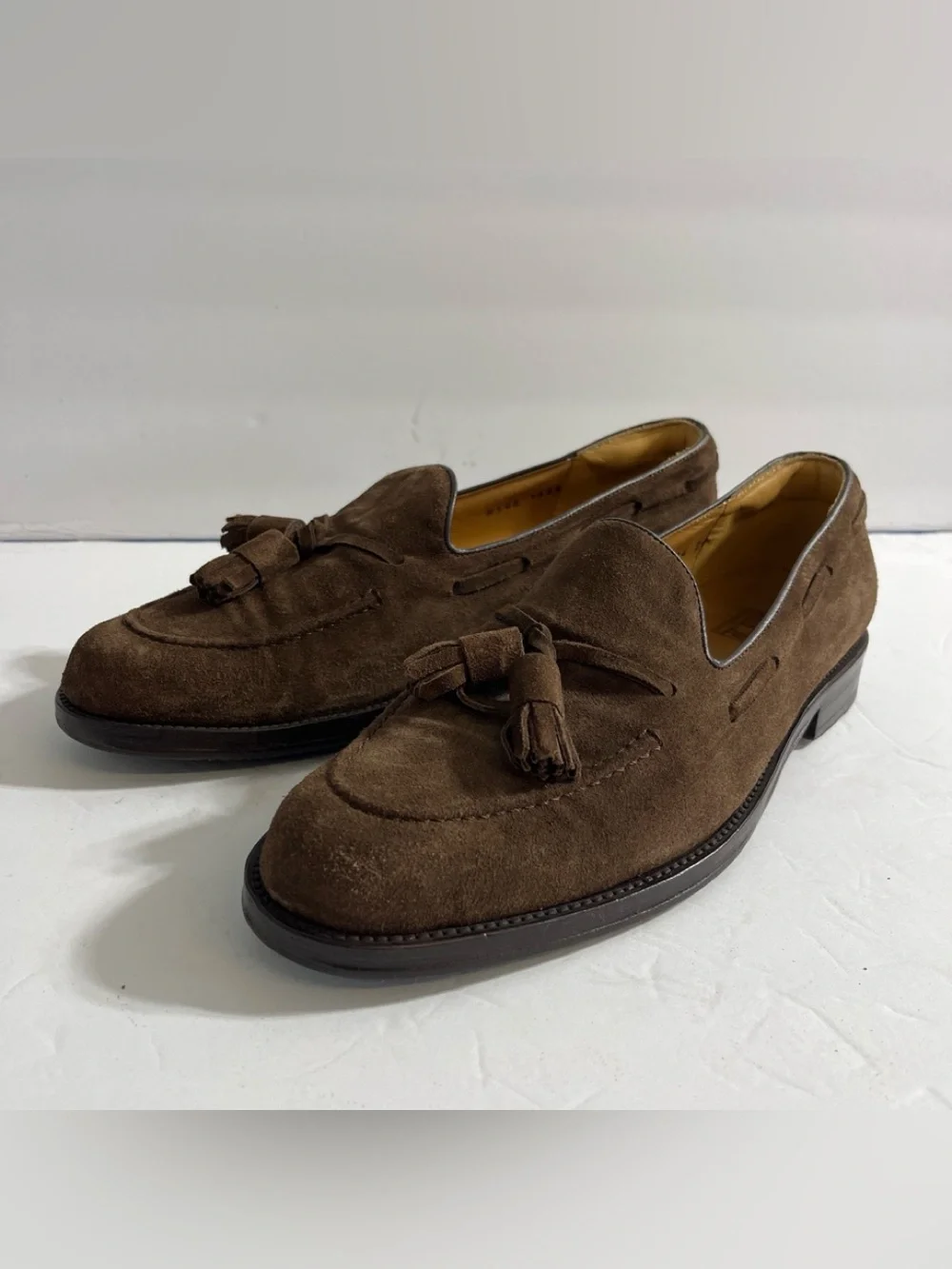 Mansfield Men's Brown Suede Tassel Loafers